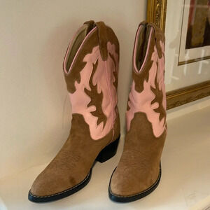 Cowboy Boots pink and tan